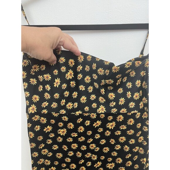 We Wore What Women Spaghetti Strap Cowl Neck Ditsy Dasies Midi Floral Dress 6 - Picture 14 of 15